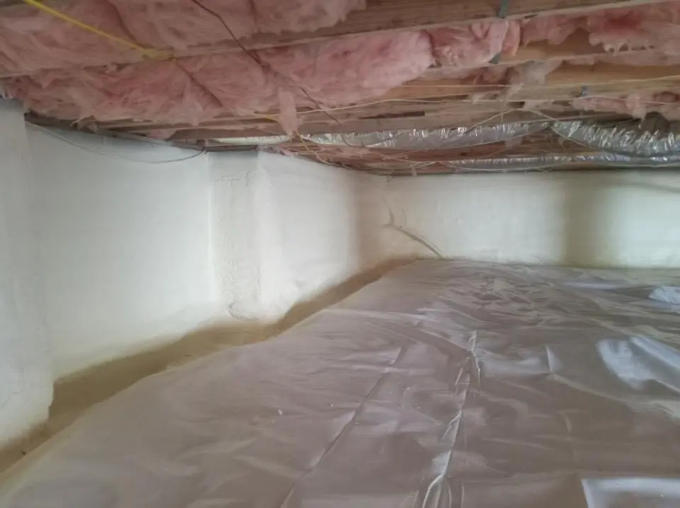 Crawl space encapsulation with closed-cell spray foam for Attic Insulation in El Dorado