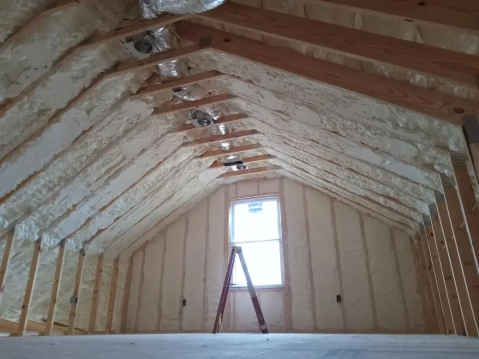 Spray foam roofing application for Crawl Space Insulation project in El Dorado